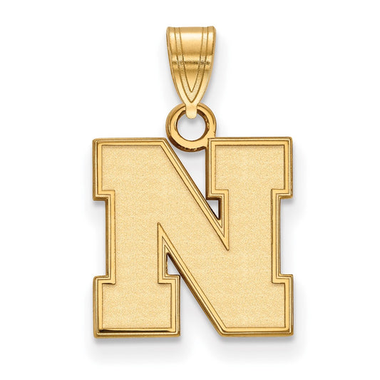 10K Yellow Gold Logoart University Of Nebraska Letter N Small Pendant