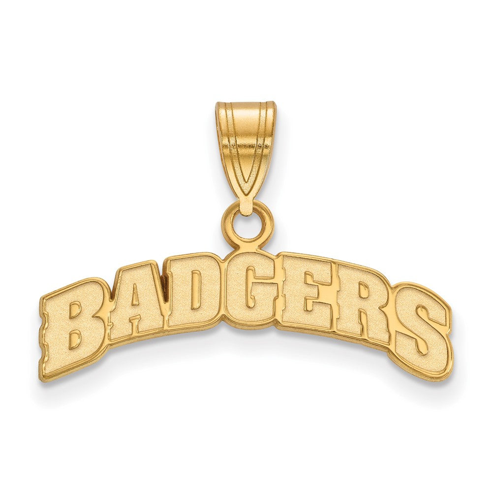 10K Yellow Gold Logoart University Of Wisconsin Badgers Medium Pendant