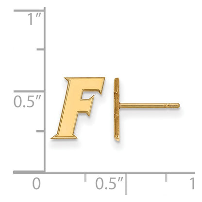 10K Yellow Gold Logoart University Of Florida Letter F Extra Small Post Earrings