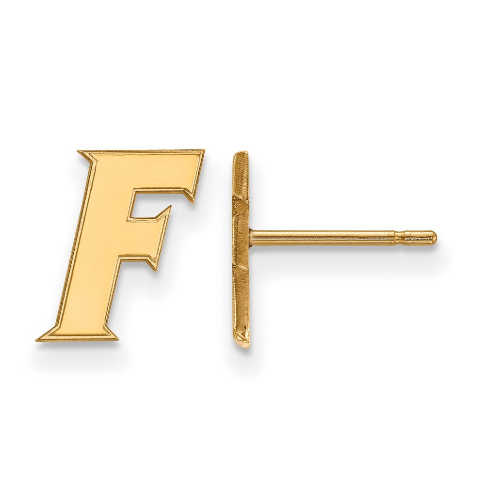 10K Yellow Gold Logoart University Of Florida Letter F Extra Small Post Earrings