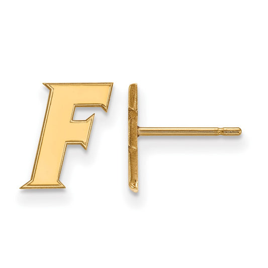 10K Yellow Gold Logoart University Of Florida Letter F Extra Small Post Earrings