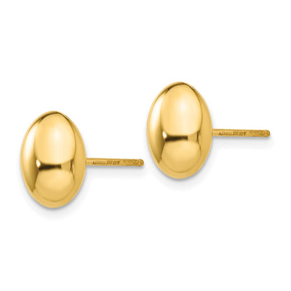 14K Yellow Gold Polished Post Earrings