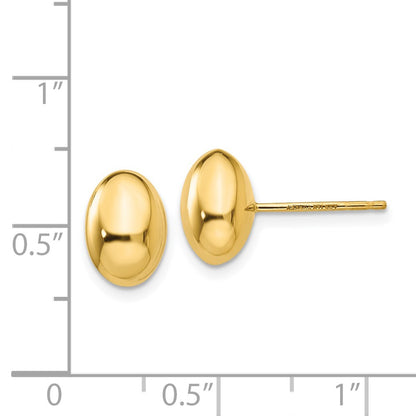 14K Yellow Gold Polished Post Earrings