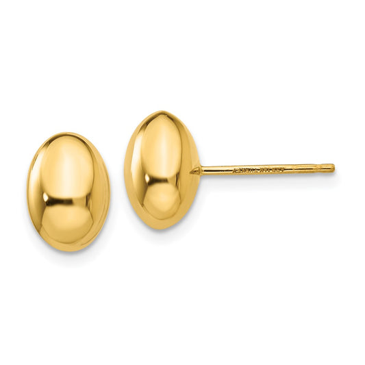 14K Yellow Gold Polished Post Earrings