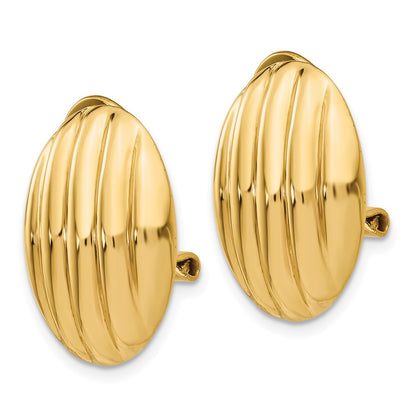 14K Yellow Gold Non Pierced Fancy Earrings