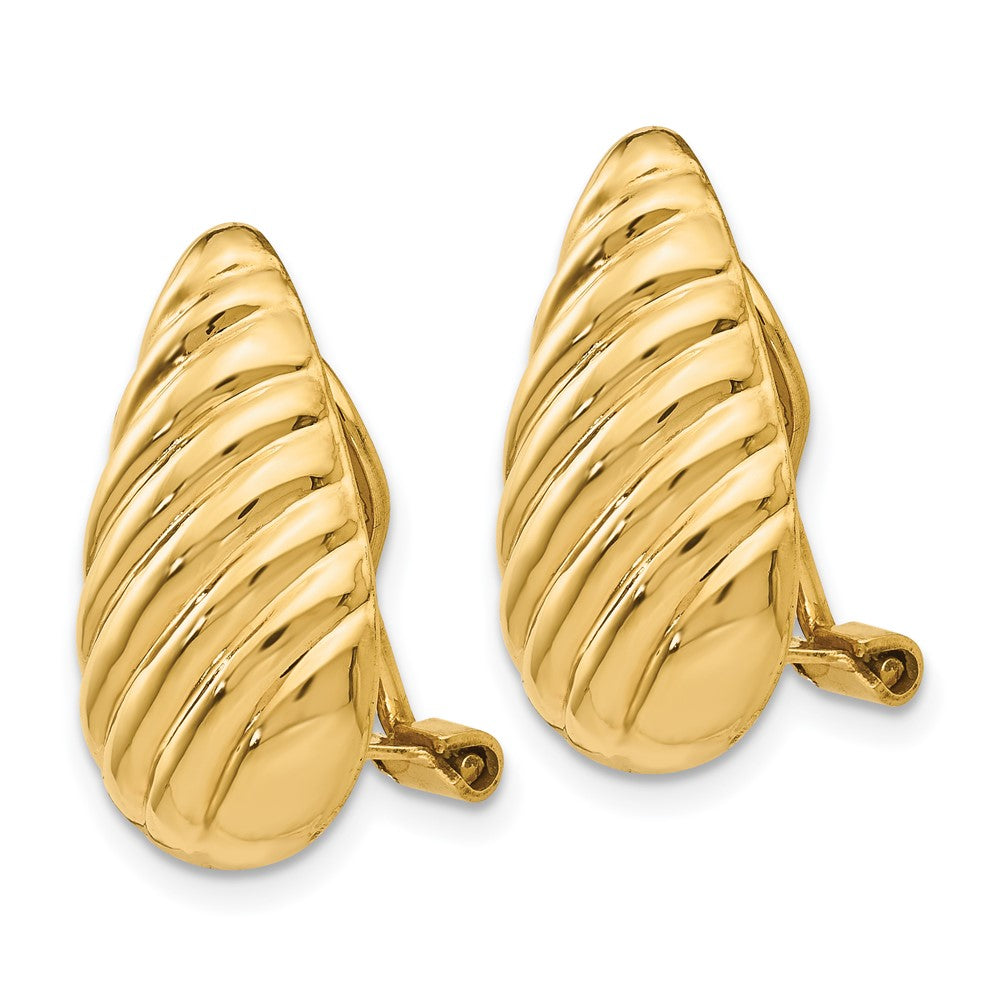 14K Yellow Gold Non Pierced Fancy Earrings
