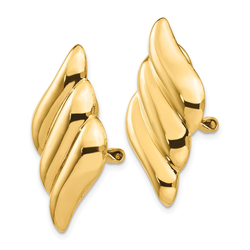 14K Yellow Gold Non Pierced Fancy Earrings