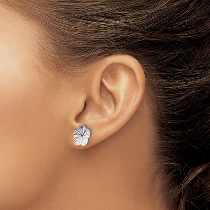 14K White Gold Fancy Earring Jackets
