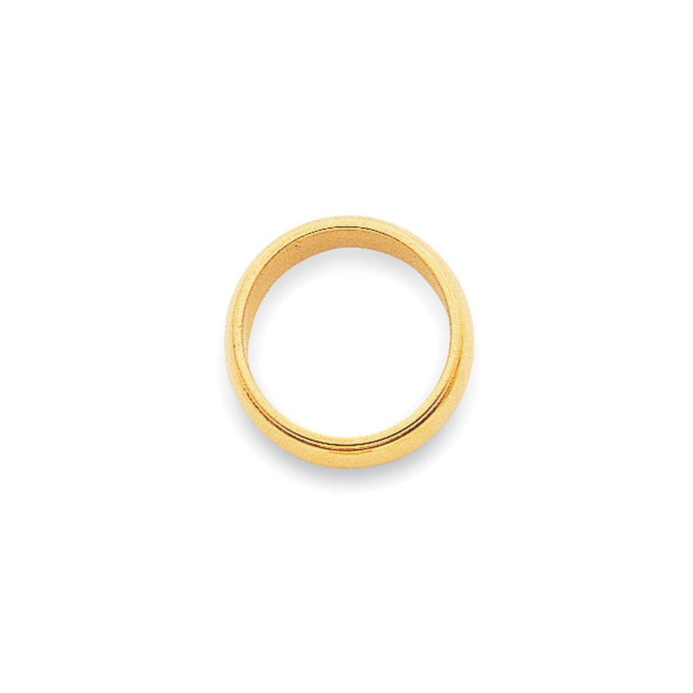 Solid 18K Yellow Gold 4mm Half-Round Edge Men's/Women's Wedding Band Ring Size 10