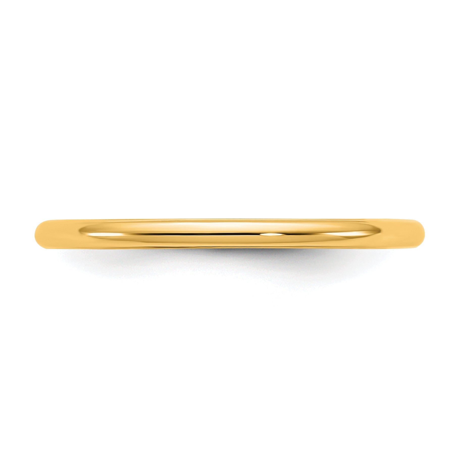 10K Yellow Gold 10Ky 1.5mm Half Round Band Size 12