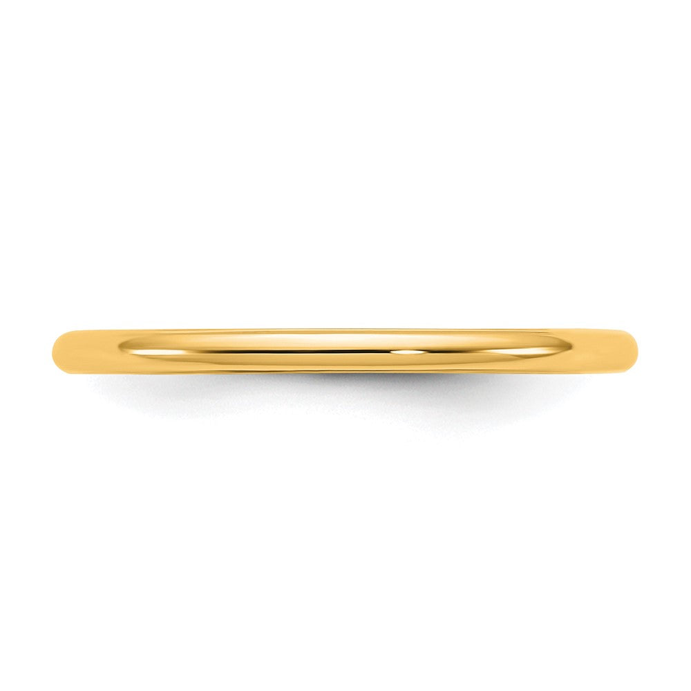 14K Yellow Gold 1.5mm Half Round Band