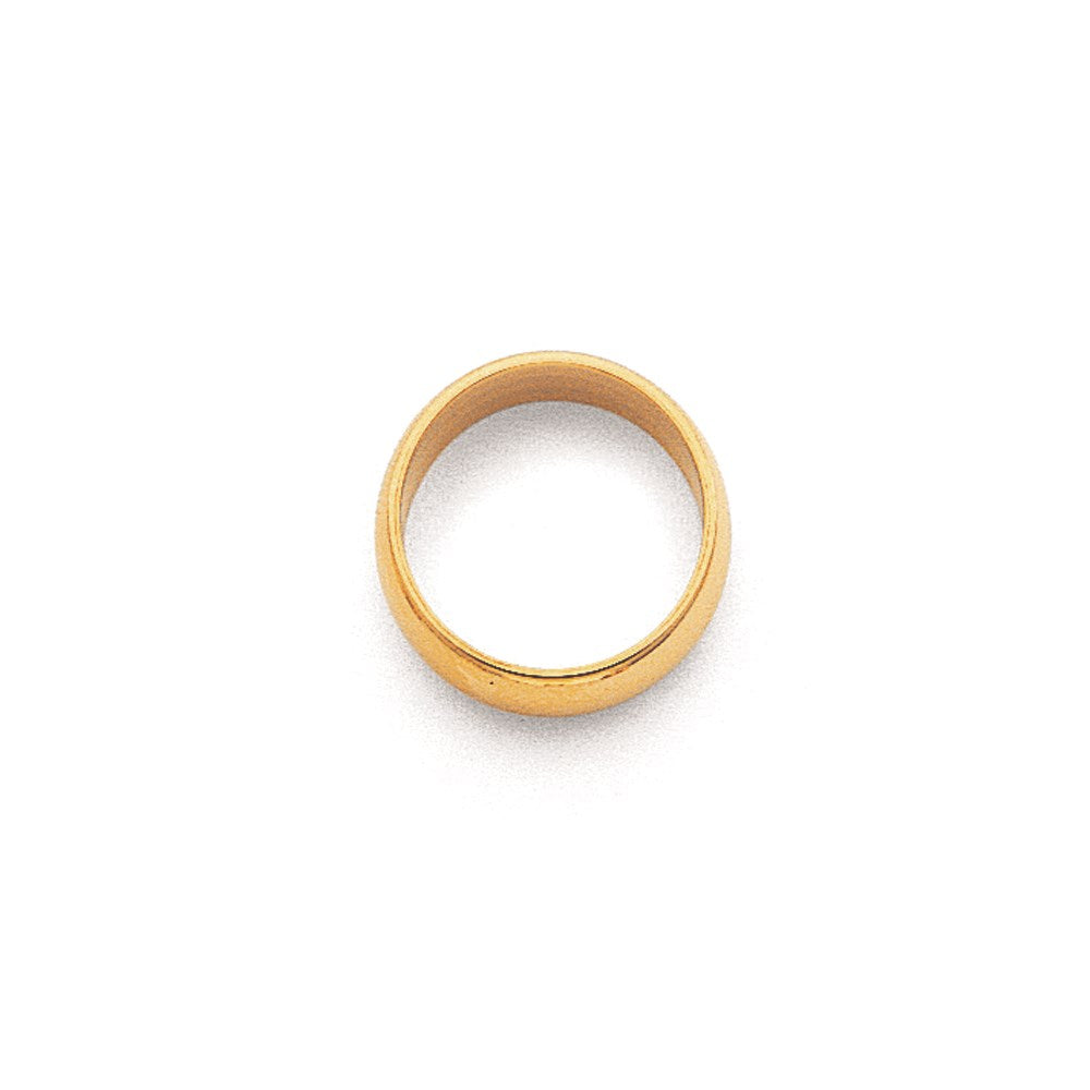 Solid 18K Yellow Gold 2mm Half Round Men's/Women's Wedding Band Ring Size 10.5