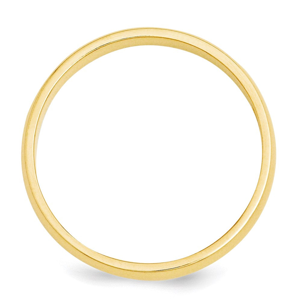14k Yellow Gold 3mm Half-Round Wedding Band Ring