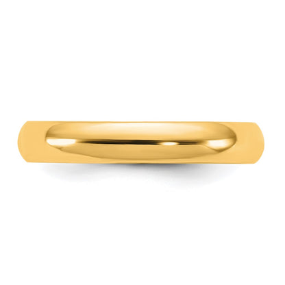 10K Yellow Gold 10Ky 3.5mm Half Round Band Size 5
