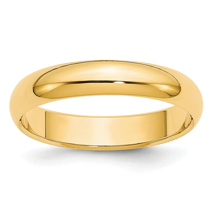 10K Yellow Gold 10Ky 3.5mm Half Round Band Size 12.5
