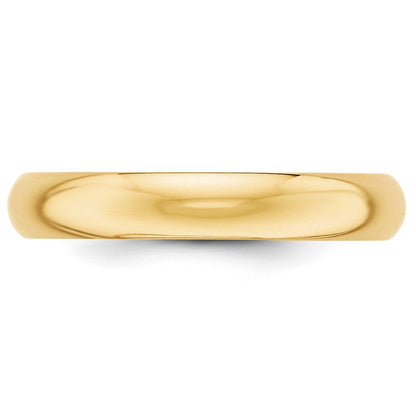 14k Yellow Gold 4mm Half-Round Wedding Band Ring