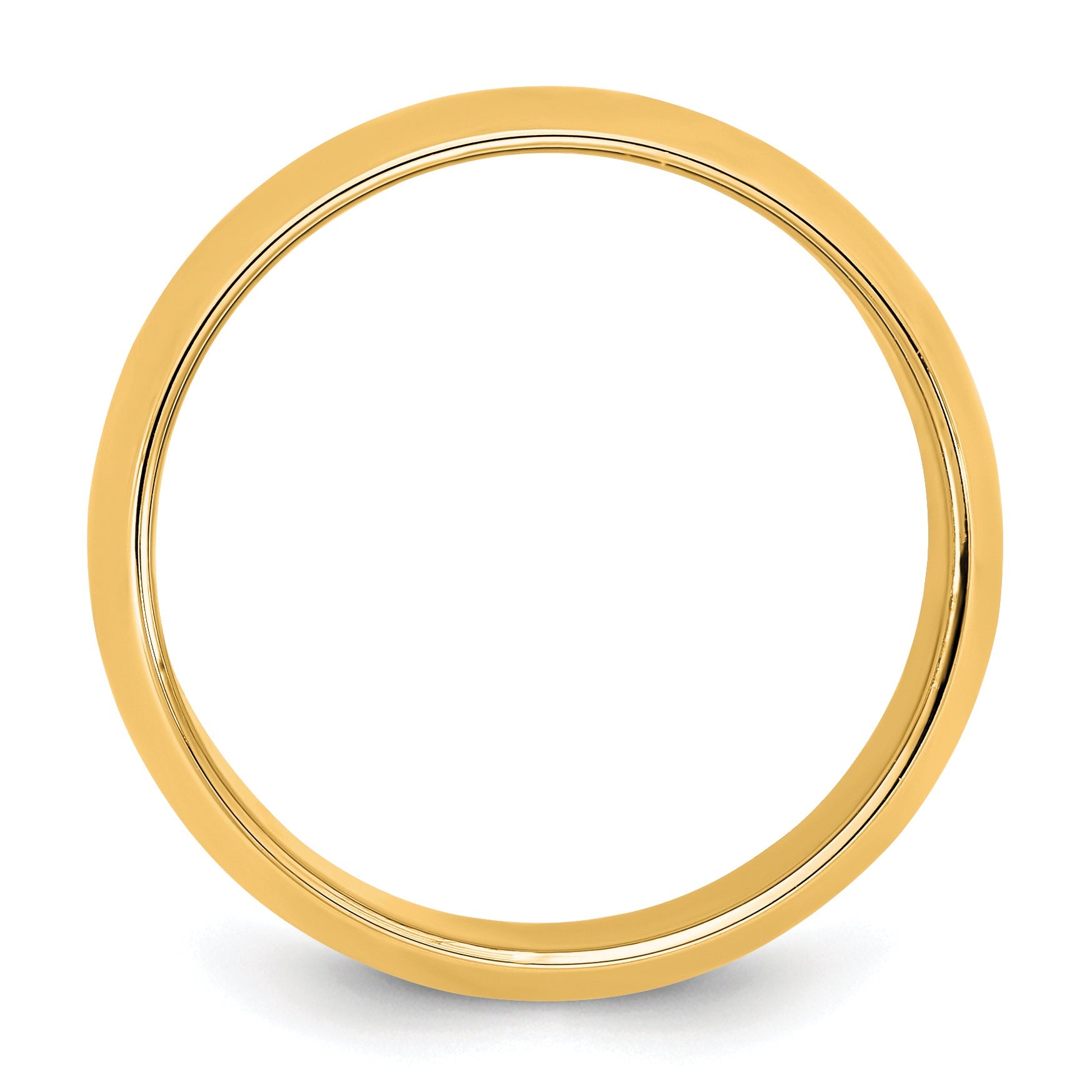 10K Yellow Gold 10Ky 4.5mm Half Round Band Size 9.5