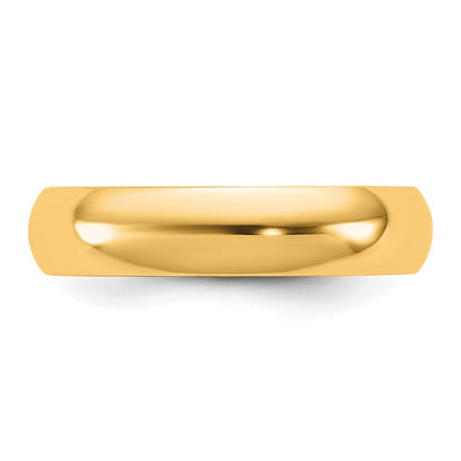 14K Yellow Gold 4.5mm Half Round Band