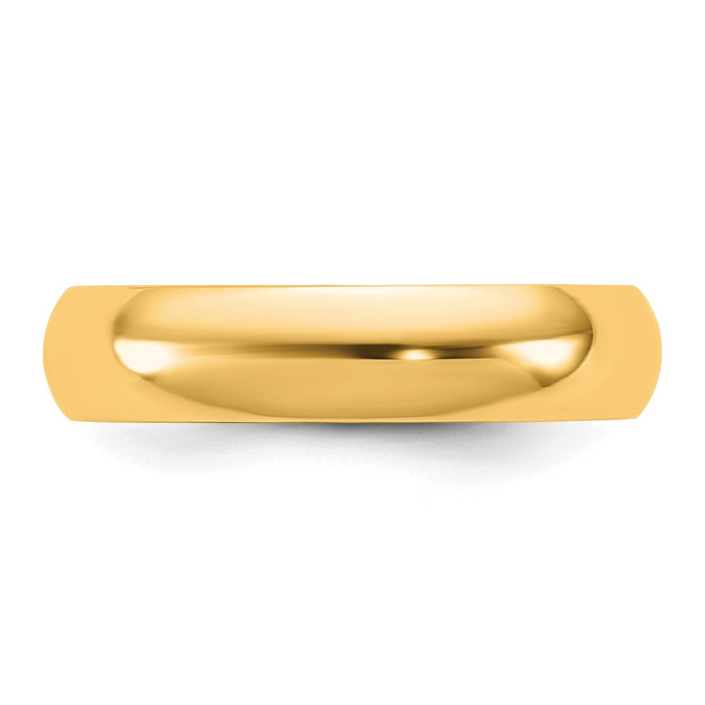 10K Yellow Gold 10Ky 4.5mm Half Round Band Size 5