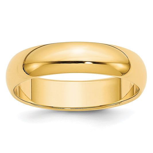 14K Yellow Gold 4.5mm Half Round Band