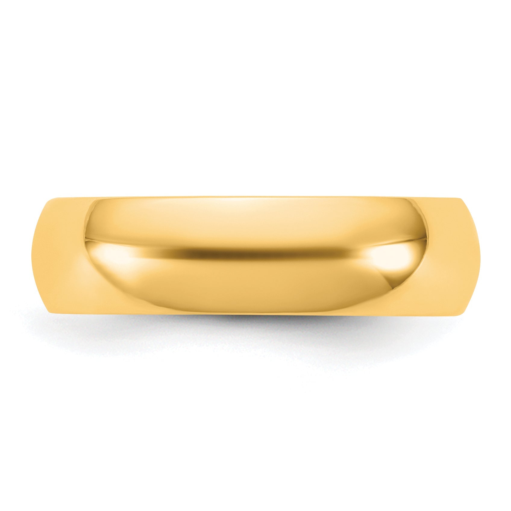 10K Yellow Gold 10Ky 5.5mm Half Round Band Size 7.5