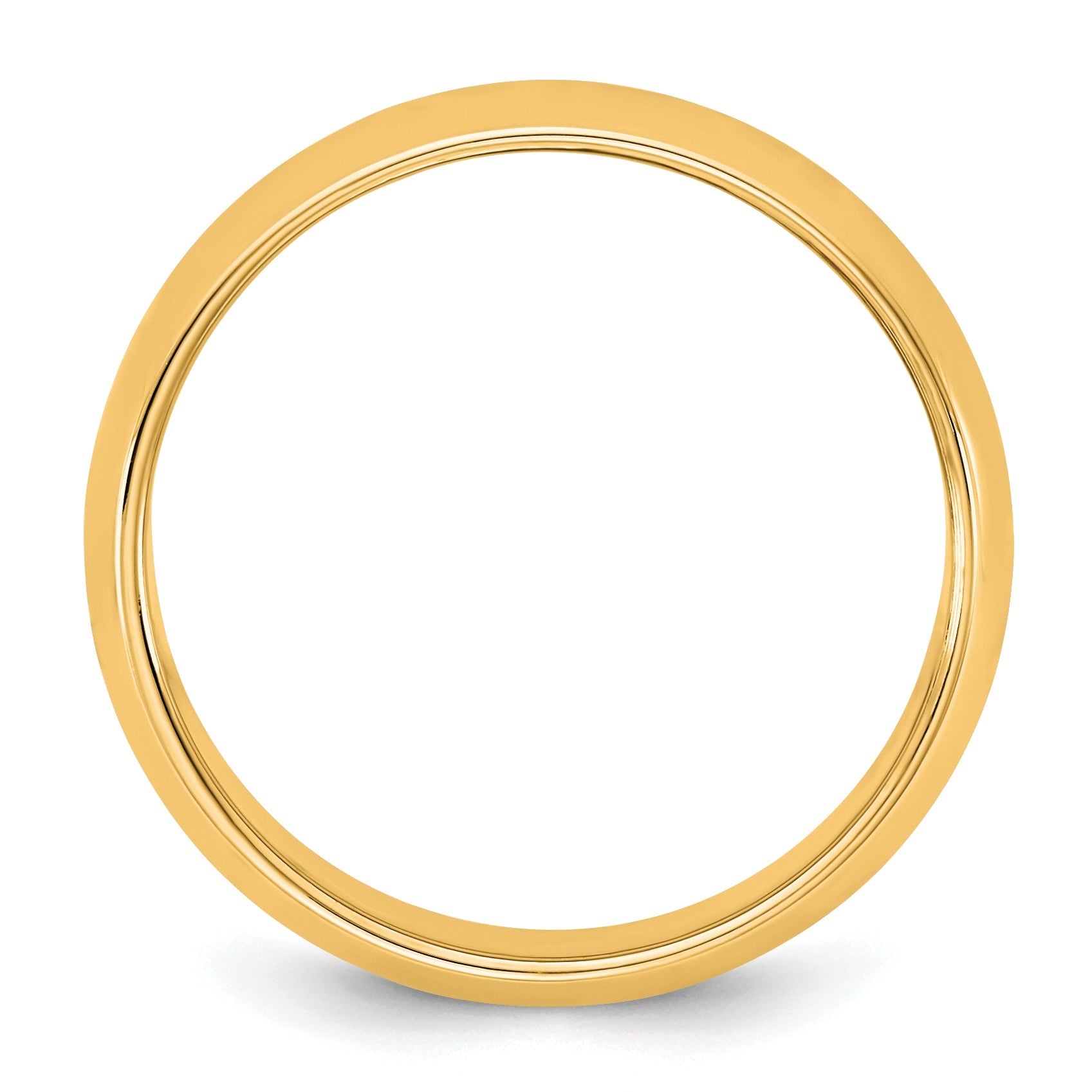10K Yellow Gold 10Ky 6.5mm Half Round Band Size 5.5