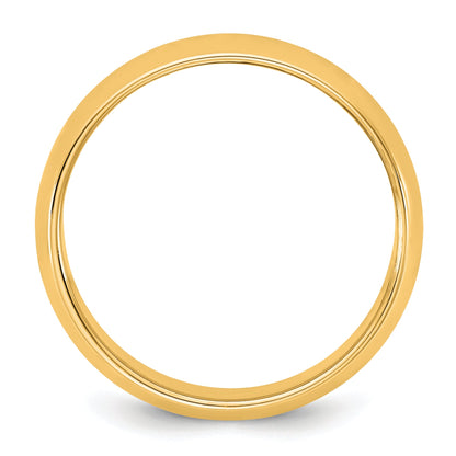 10K Yellow Gold 10Ky 6.5mm Half Round Band Size 10