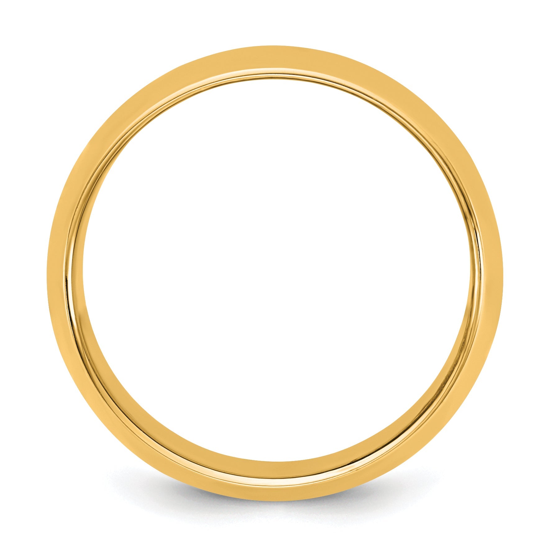 10K Yellow Gold 10Ky 11mm Half Round Band Size 7.5
