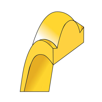 10K Yellow Gold 10Ky 7mm Half Round With Edge Band Size 13.5