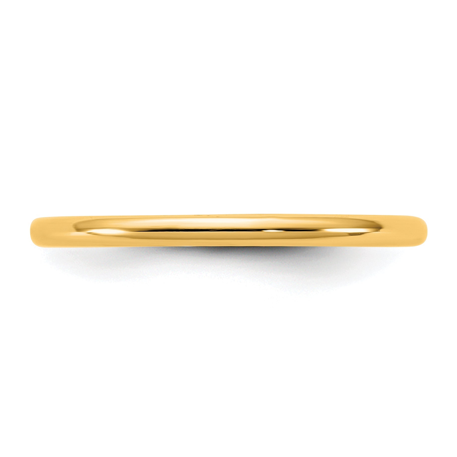 10K Yellow Gold 10Ky 1.5mm Lightweight Half Round Band Size 10.5