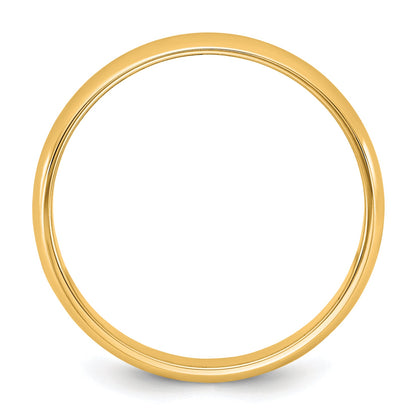 10K Yellow Gold 10Ky 3.5mm Lightweight Half Round Band Size 9
