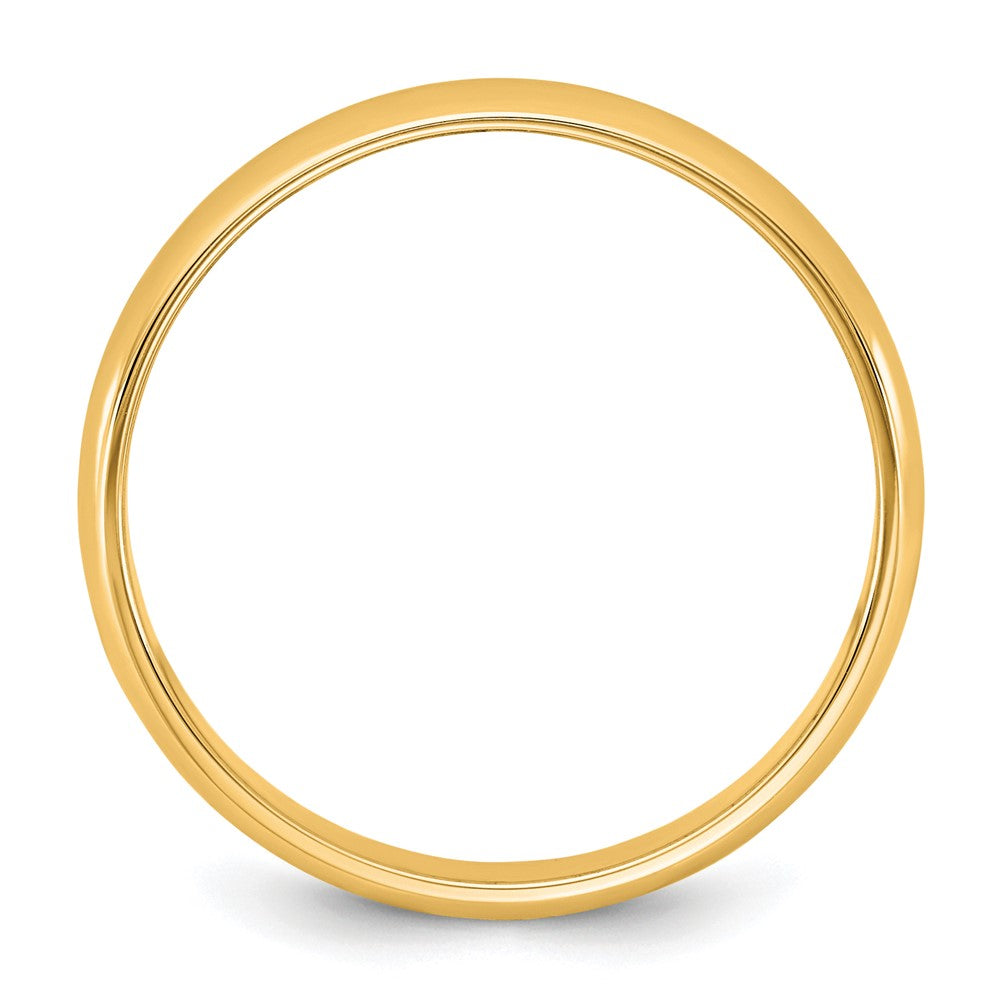 10K Yellow Gold 10Ky 3.5mm Lightweight Half Round Band Size 9.5