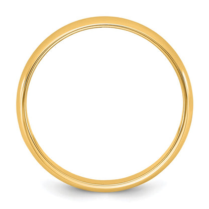 10K Yellow Gold 10Ky 3.5mm Lightweight Half Round Band Size 9.5
