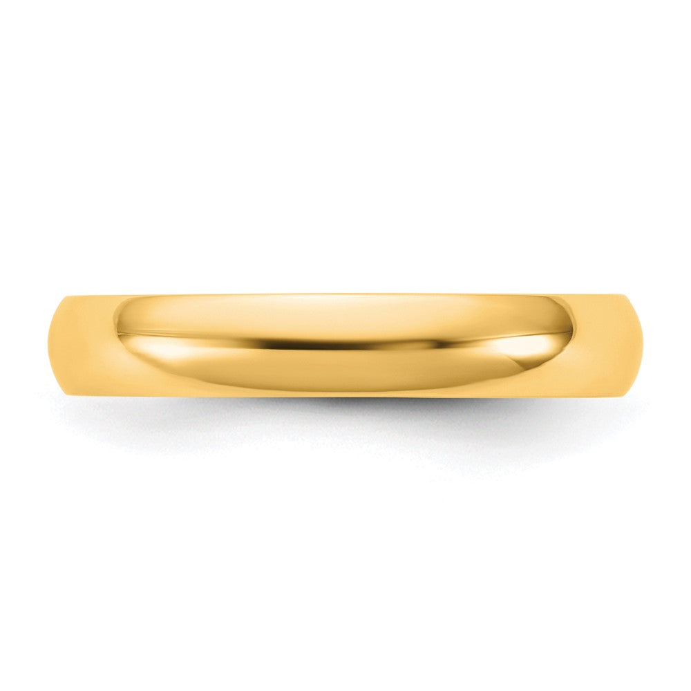10K Yellow Gold 10Ky 3.5mm Lightweight Half Round Band Size 4