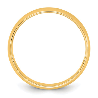 10K Yellow Gold 10Ky 4.5mm Lightweight Half Round Band Size 9
