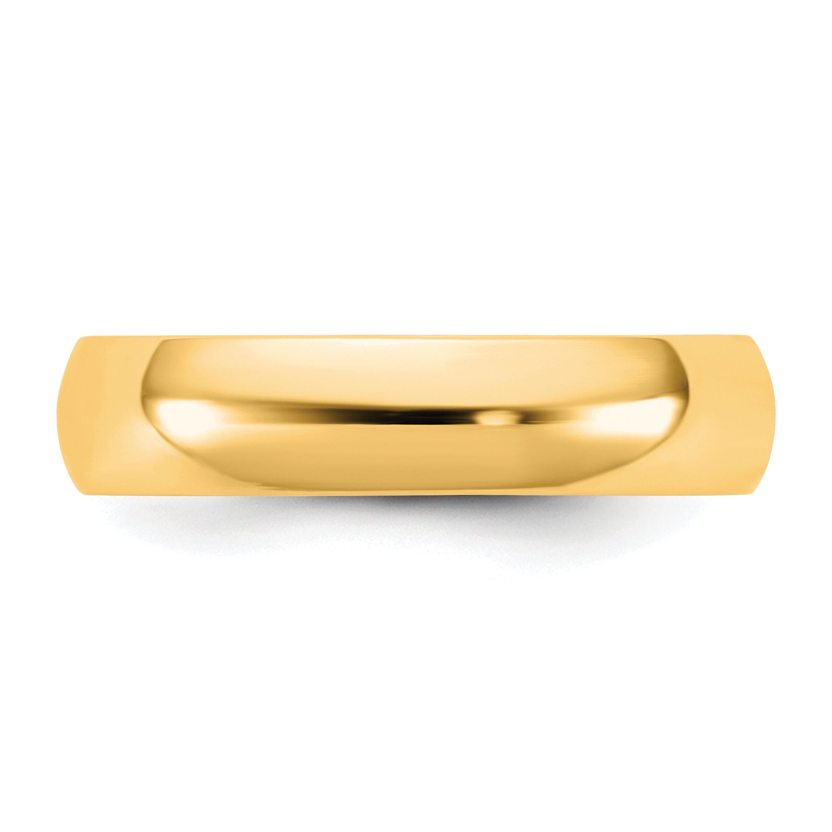 10K Yellow Gold 10Ky 4.5mm Lightweight Half Round Band Size 12.5