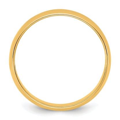 10K Yellow Gold 10Ky 5.5mm Lightweight Half Round Band Size 13.5