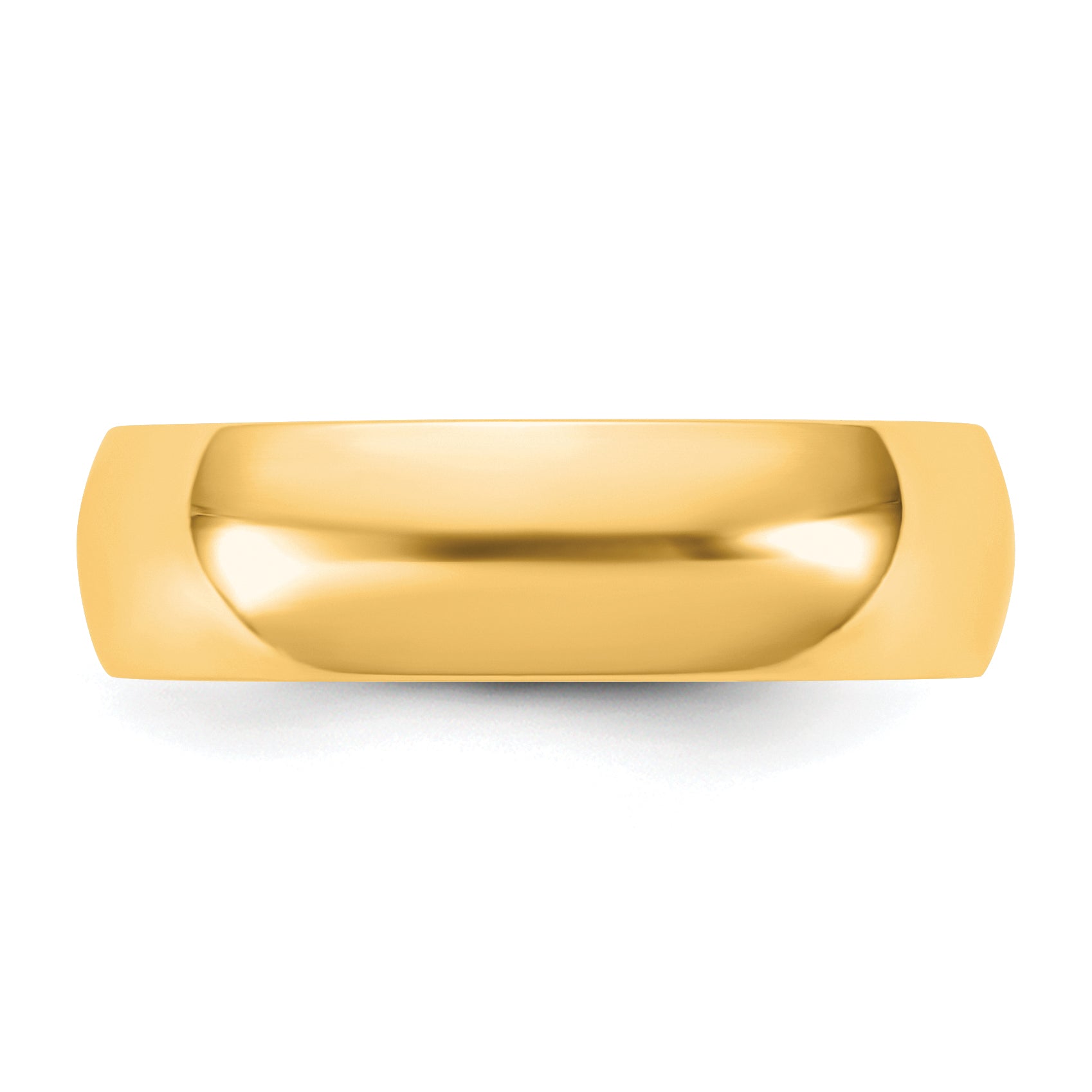10K Yellow Gold 10Ky 5.5mm Lightweight Half Round Band Size 7.5