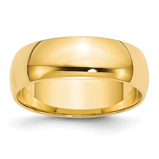 Solid 18K Yellow Gold 6mm Light Weight Half Round Men's/Women's Wedding Band Ring Size 10