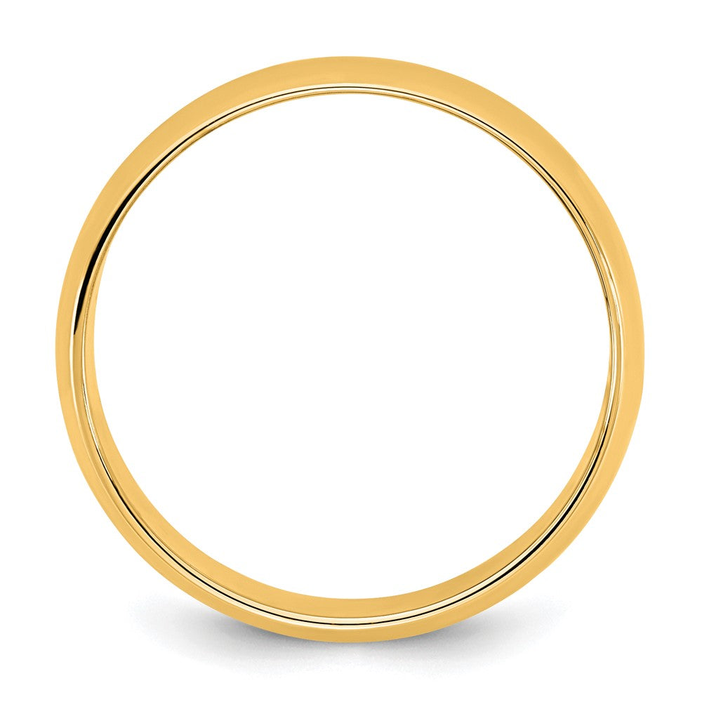 10K Yellow Gold 10Ky 6.5mm Lightweight Half Round Band Size 7.5