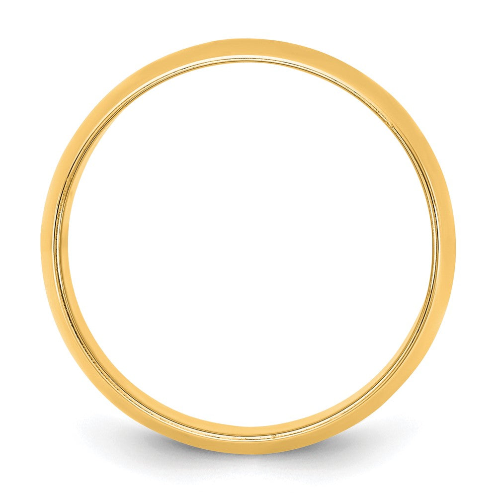 10K Yellow Gold 10Ky 7.5mm Lightweight Half Round Band Size 6
