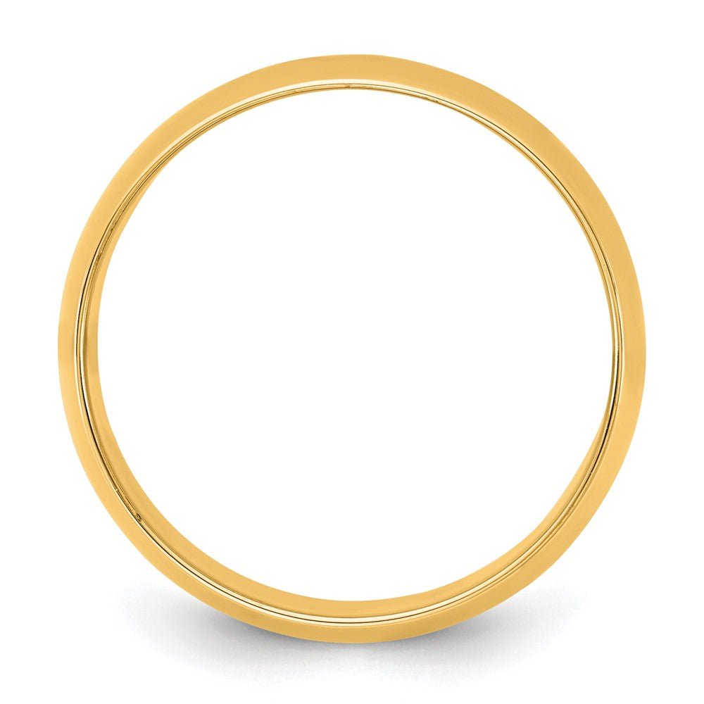 14K Yellow Gold 8.5mm Lightweight Half Round Band