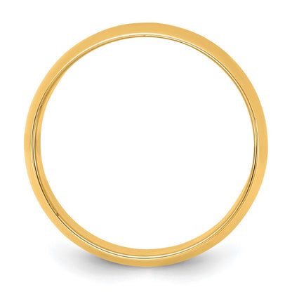 14K Yellow Gold 8.5mm Lightweight Half Round Band