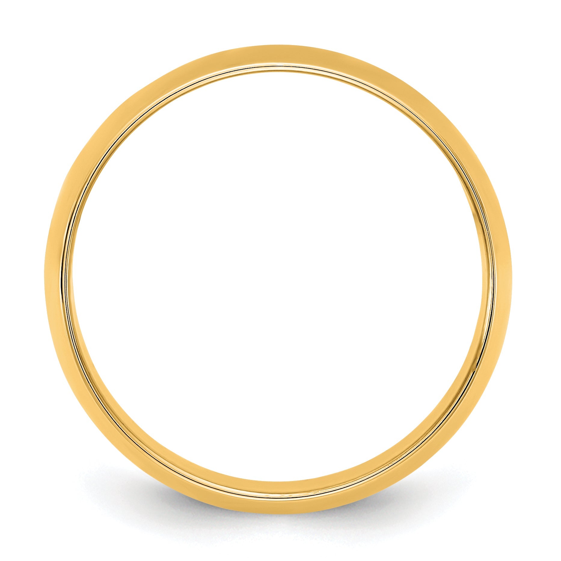 10K Yellow Gold 10Ky 9mm Lightweight Half Round Band Size 13.5