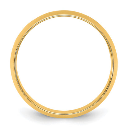 10K Yellow Gold 10Ky 9mm Lightweight Half Round Band Size 9.5