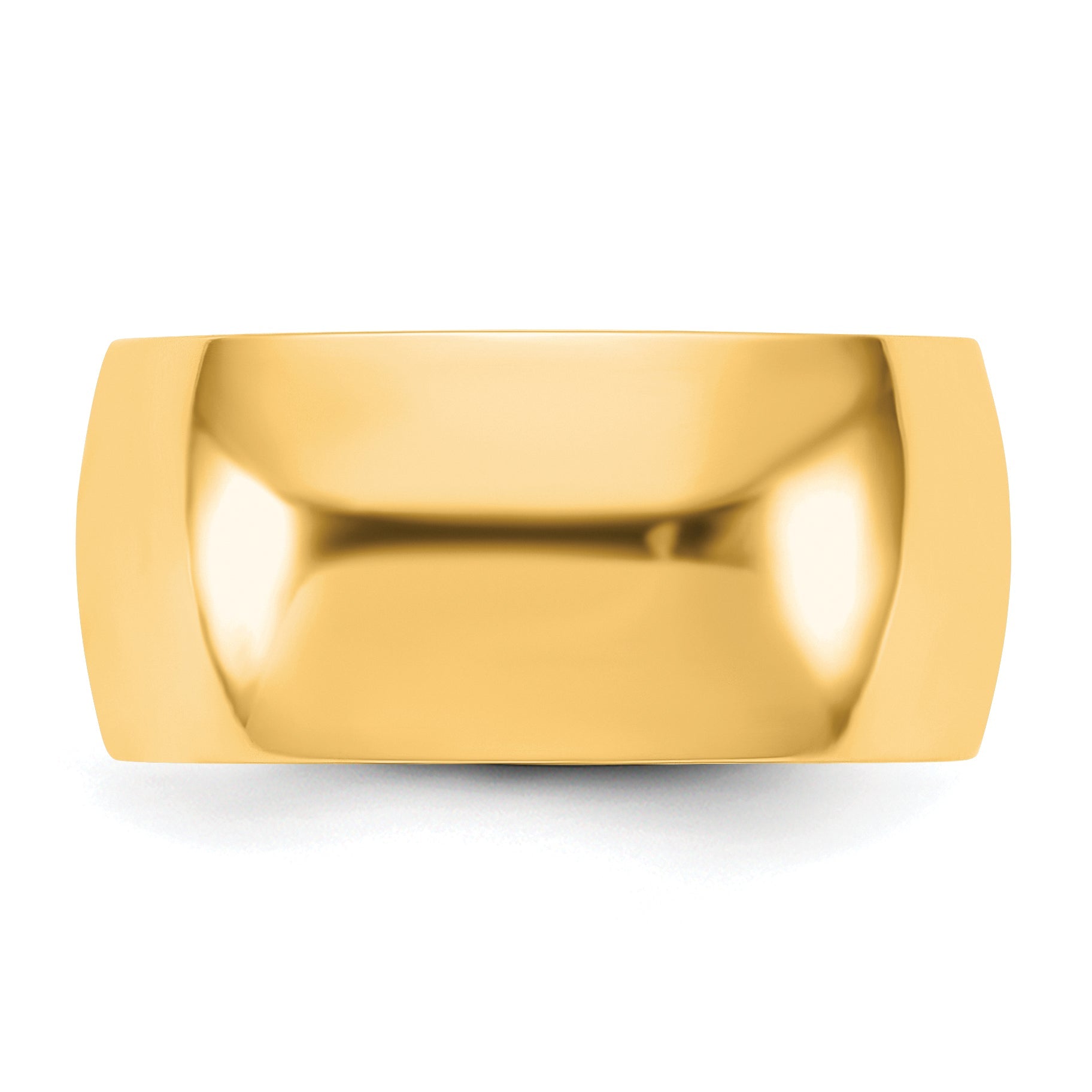 10K Yellow Gold 10Ky 9mm Lightweight Half Round Band Size 10