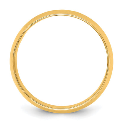 10K Yellow Gold 10Ky 10mm Lightweight Half Round Band Size 14