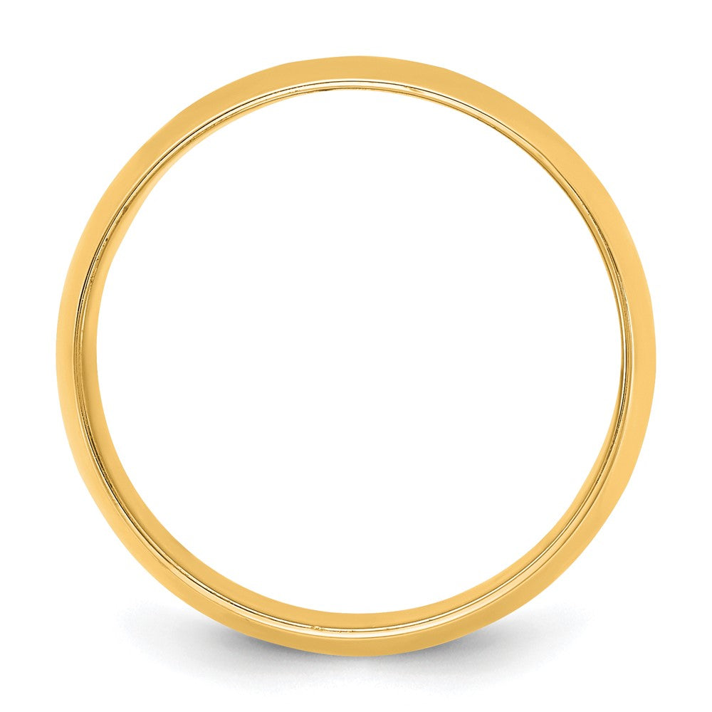 10K Yellow Gold 10Ky 10mm Lightweight Half Round Band Size 9.5