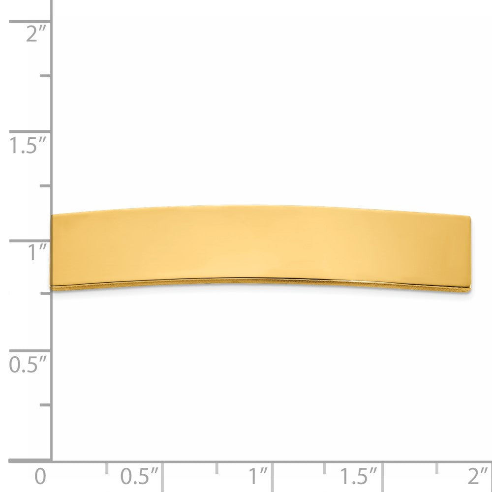 14K Yellow Gold 47X8.5X1.25 mm Id Plate