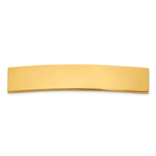 14K Yellow Gold 47X8.5X1.25 mm Id Plate